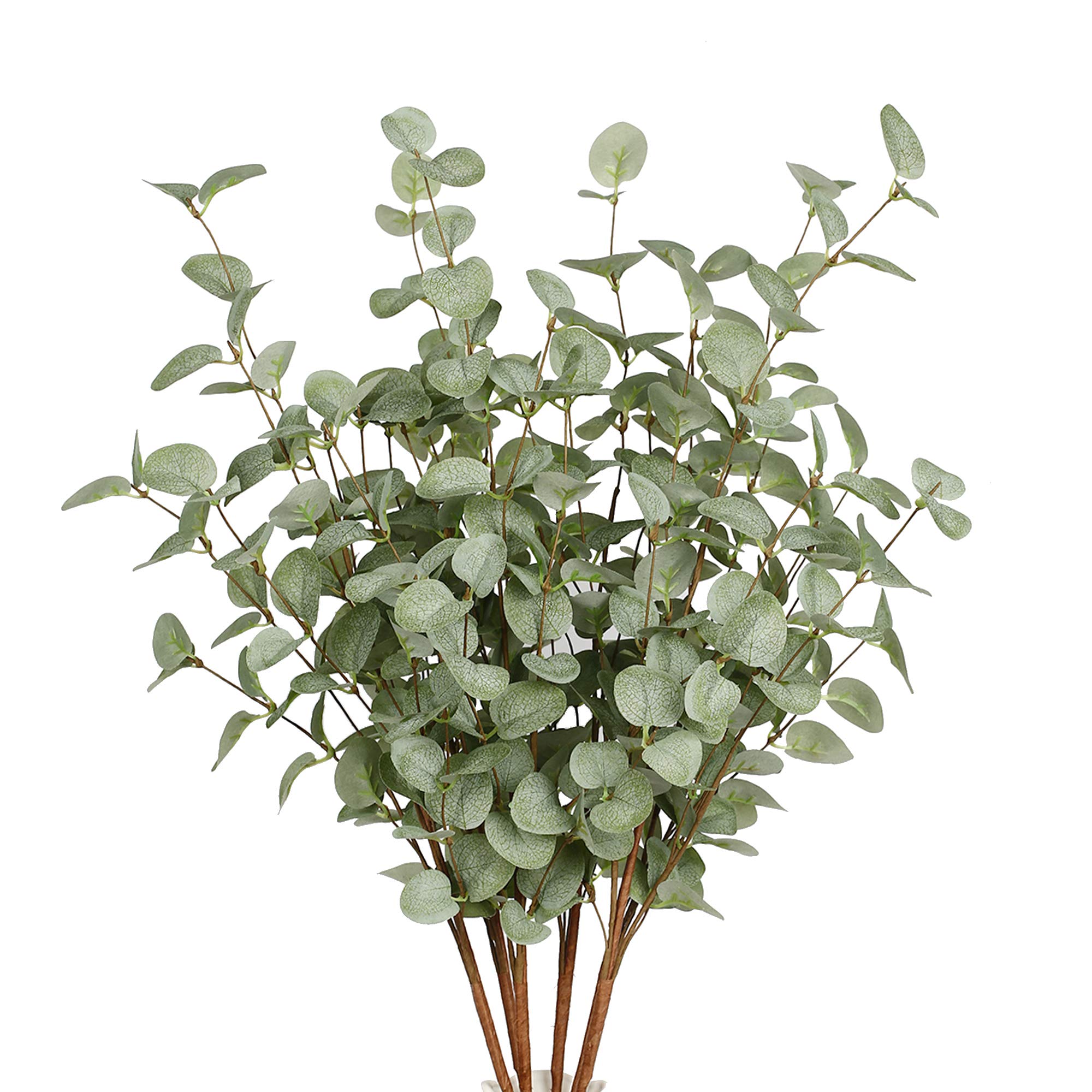 Eucalyptus Preserved - フェイクユーカリの茎人工植物フェイクユーカリの装飾シルクグリーンウェディングブーケホームデコレーションDIYフラワーアレンジメント