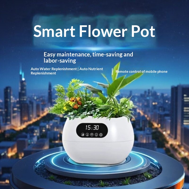 Flower Supplies - AIインテリジェント植木鉢 自動給水 栄養補給 スマホ遠隔操作 デスクトップ装飾 クリエイティブギフト