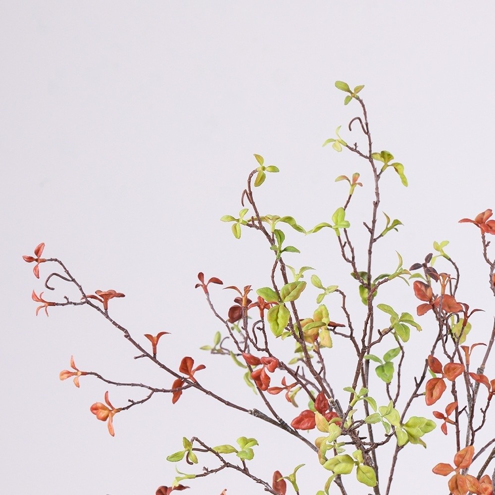 Branch Curly Willow - リアルタッチ人工柳の枯れ枝、花瓶フィラー、プラスチック製人工緑葉茎、カーリー小枝、緑の植物、フェイクバッド、枝