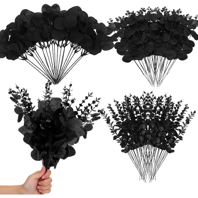 黒ユーカリの葉の茎カエデの葉ガーランド人工蔓ハロウィンクリス - Eucalyptus Preserved のレビューと価格