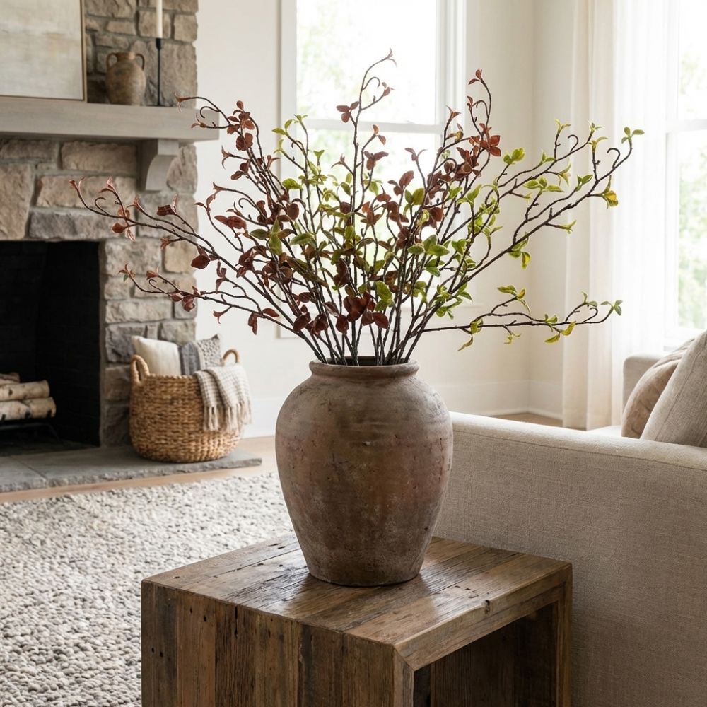 リアルタッチ人工柳の枯れ枝カールツイグ花瓶用装飾品人工緑の茎 - Branch Curly Willow のレビューと価格