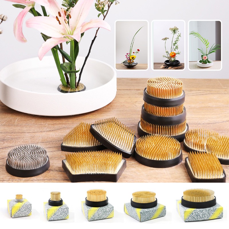 ステンレス製の生け花用ケンザン、日本のスタイルの金属製ピンホ - The Florist Supply のレビューと価格