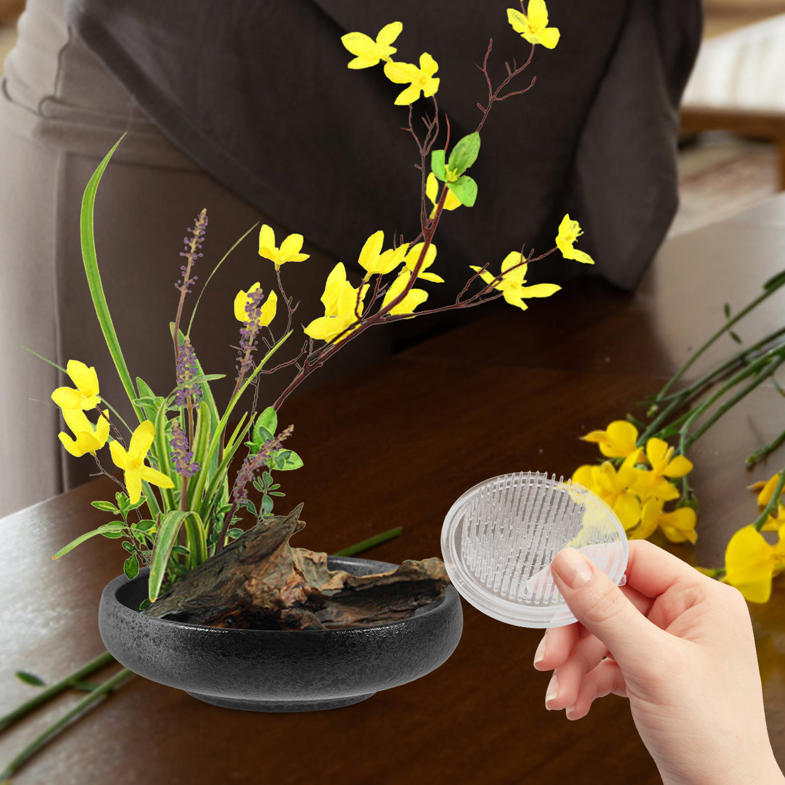 プレミアム吸盤式フラワーフロッグ、頑丈なフラワーアレンジメン - Flower Frog Pin のレビューと価格