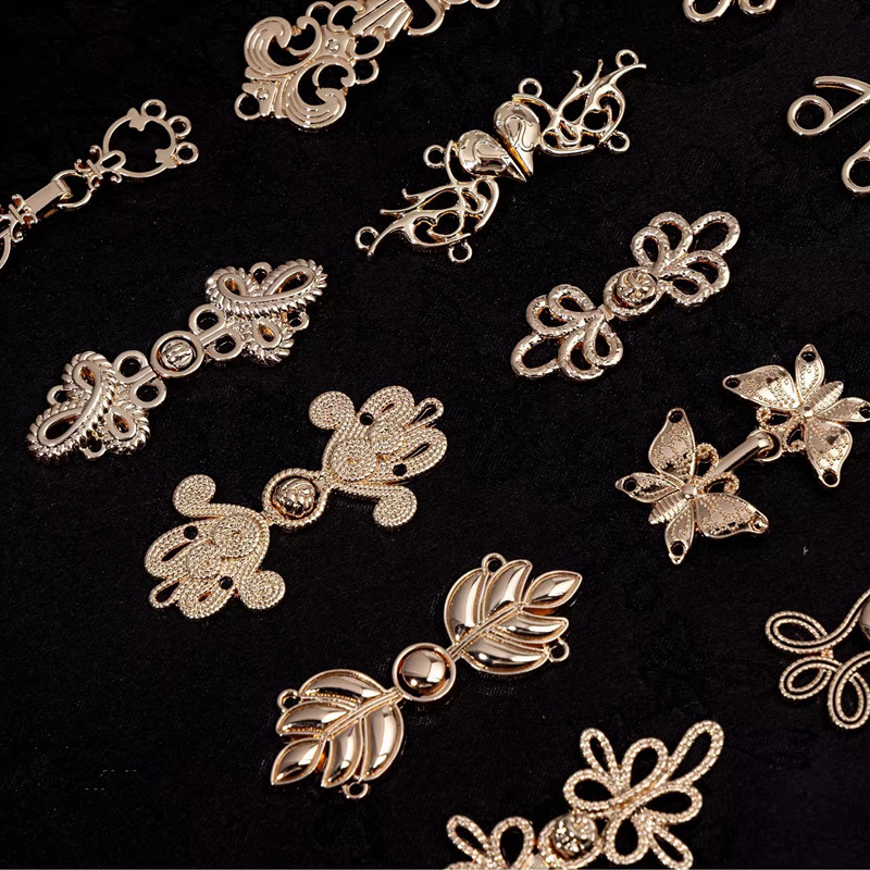 5 個レトロ金属ボタンセーターカーディガンクリップ縫製クラフ - Flower Frog Pin のレビューと価格