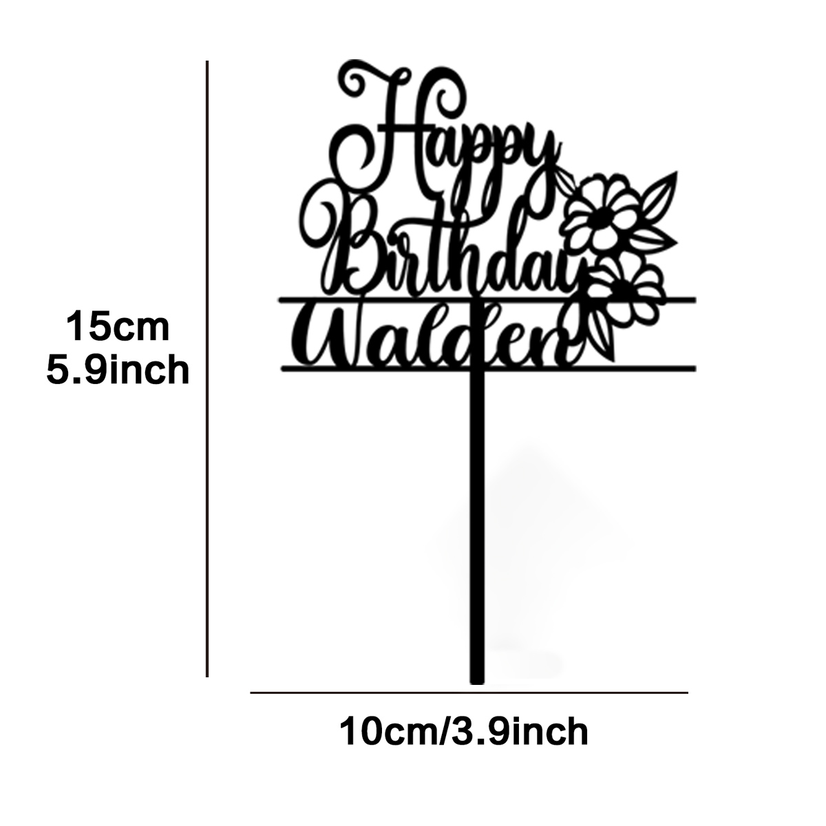 1PC 新しいハッピーバースデー美しい花のパーソナライズされ - Flower Supplies のレビューと価格