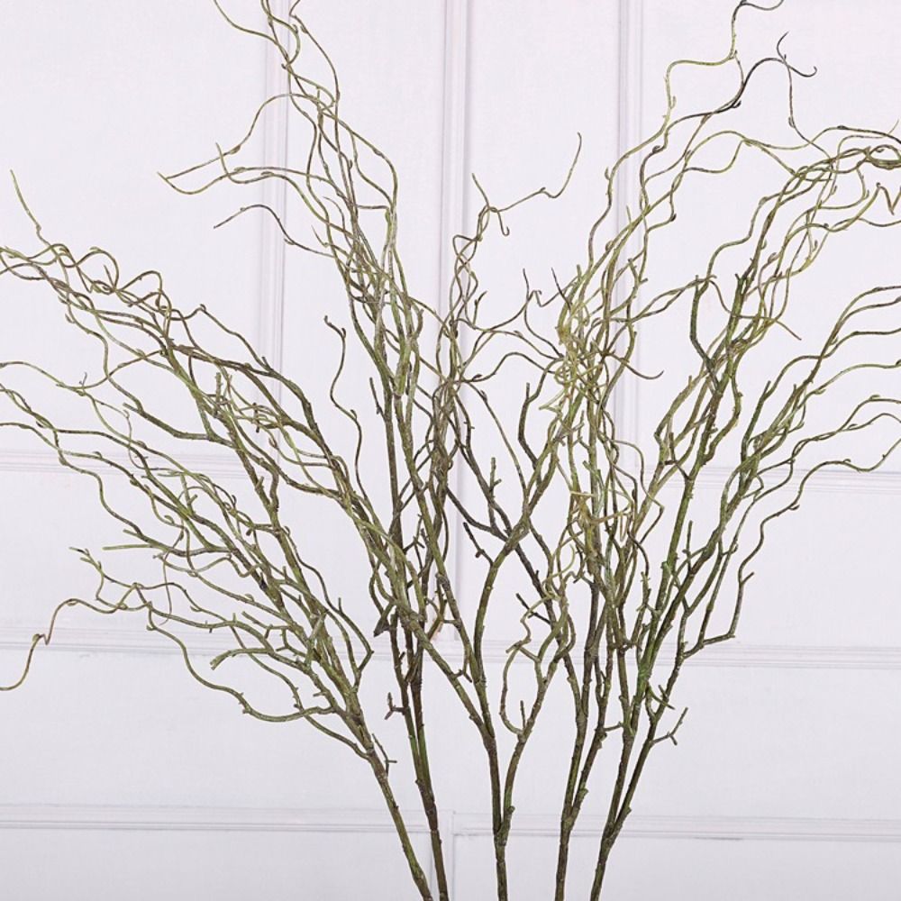 長さ120cmの人工柳の枝、4股の柔らかい質感のシミュレーシ - Branch Curly Willow のレビューと価格