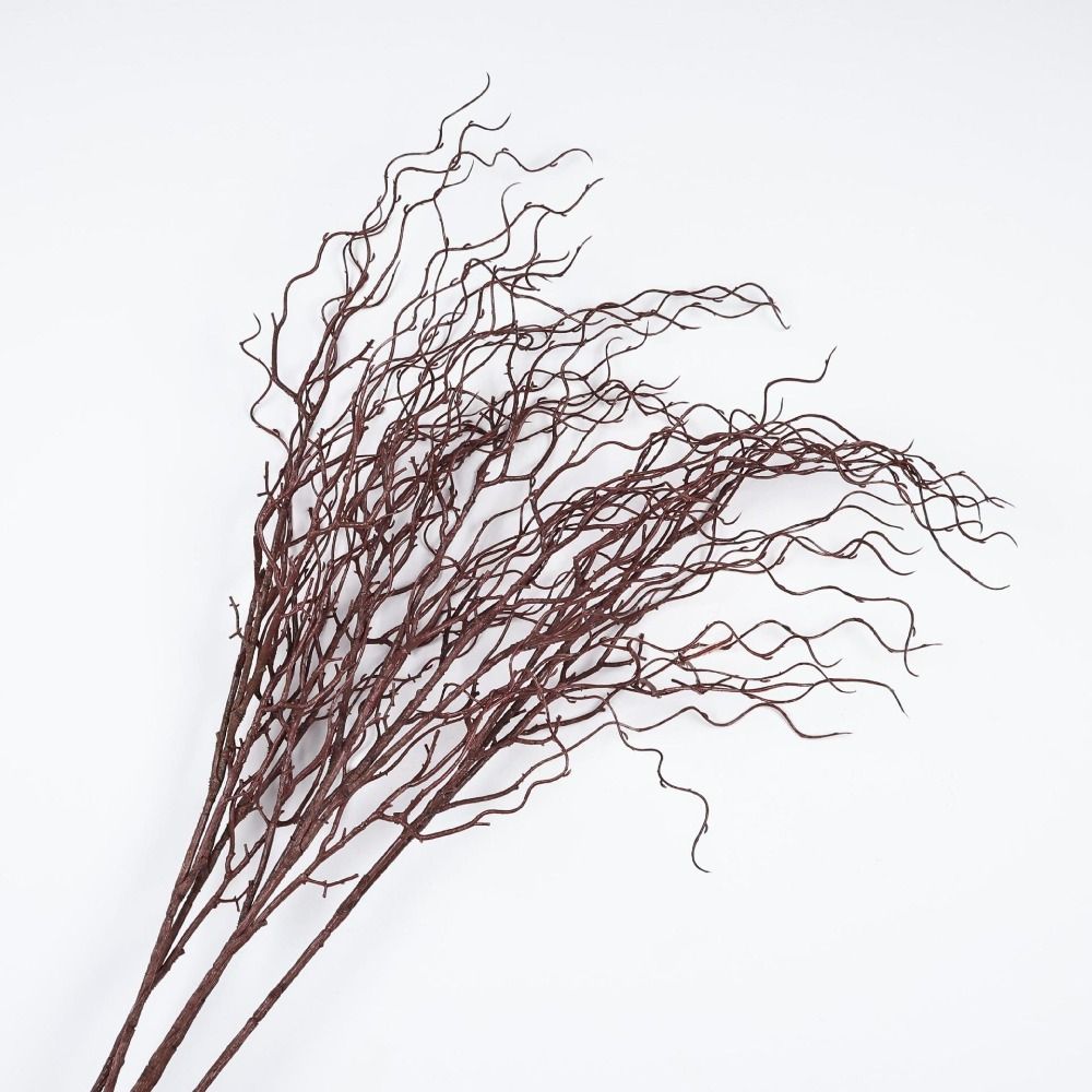 長さ120cmの人工柳の枝、4股の柔らかい質感のシミュレーシ - Branch Curly Willow のレビューと価格