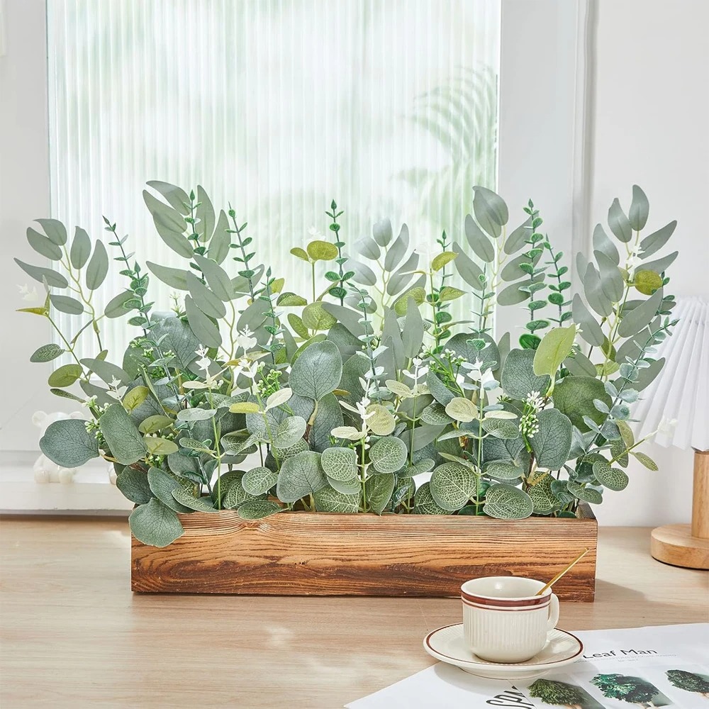 20 個ユーカリの葉の茎人工植物花束造花家の装飾 DIY フ - Eucalyptus Preserved のレビューと価格