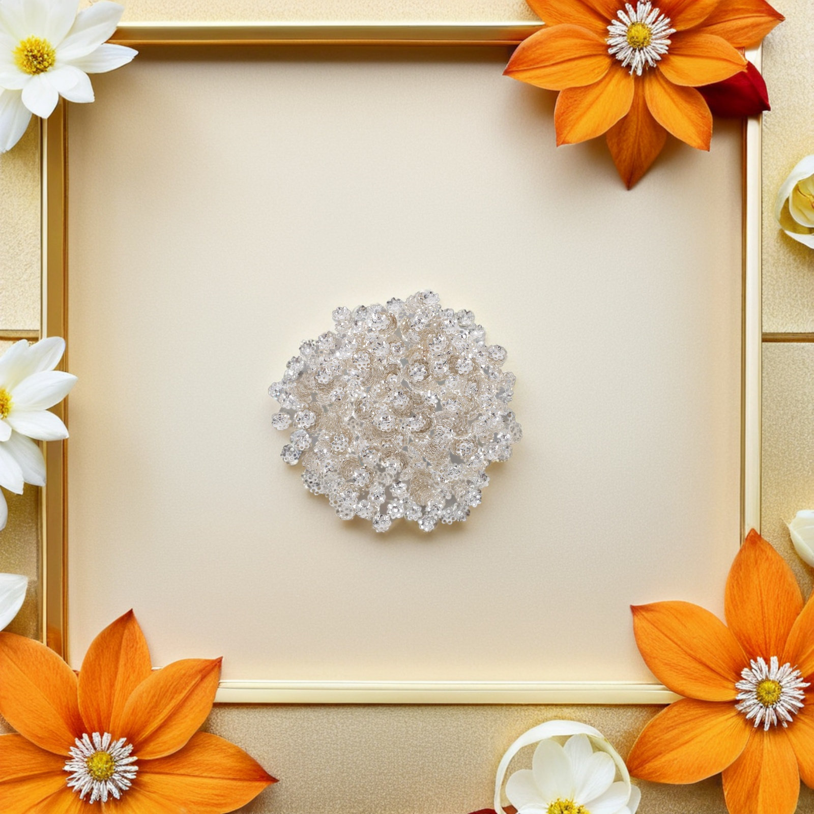 1000個入り 鉄製フラワービーズキャップ ジュエリー製作用 - Flower Supplies のレビューと価格