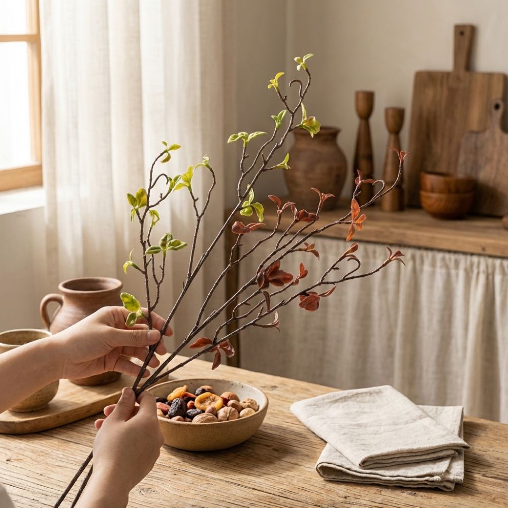 リアルタッチ人工柳の枯れ枝、カール状のプラスチック製模造木の - Branch Curly Willow のレビューと価格