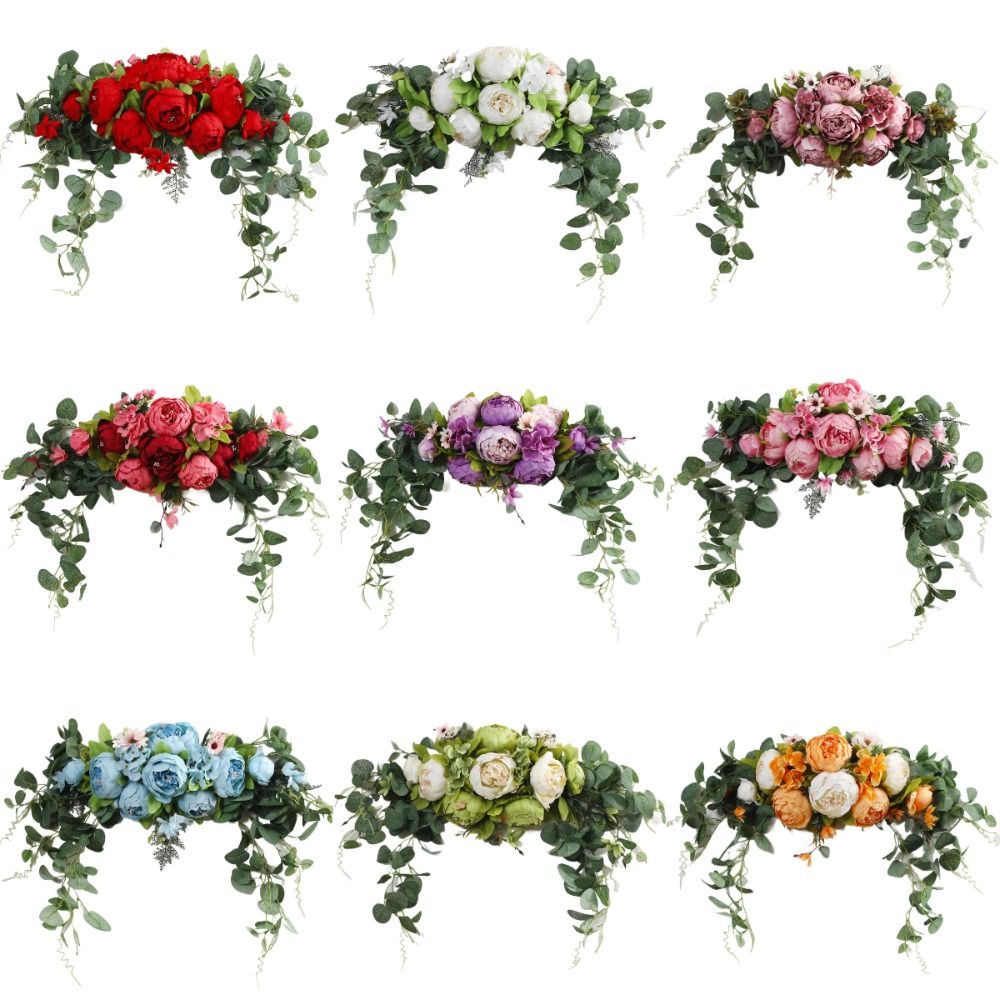自由奔放に生きる人工結婚式アーチ花ユーカリガーランドドレープ - Eucalyptus Preserved のレビューと価格