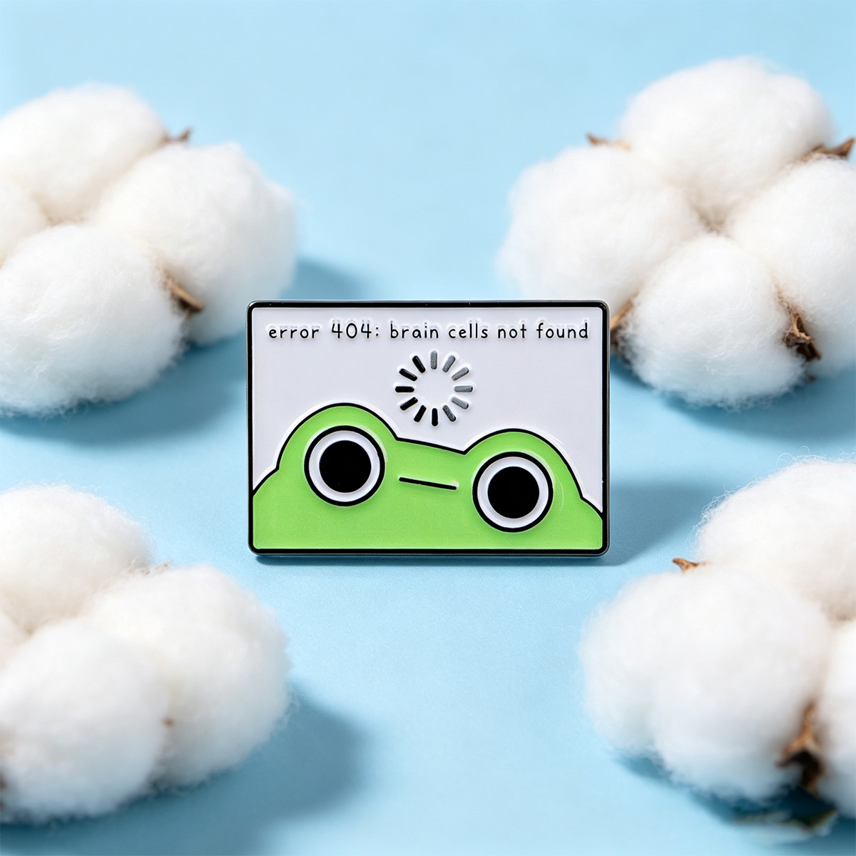 エラー404 ローディングフロッグエナメルピン かわいい黒猫 - Flower Frog Pin のレビューと価格