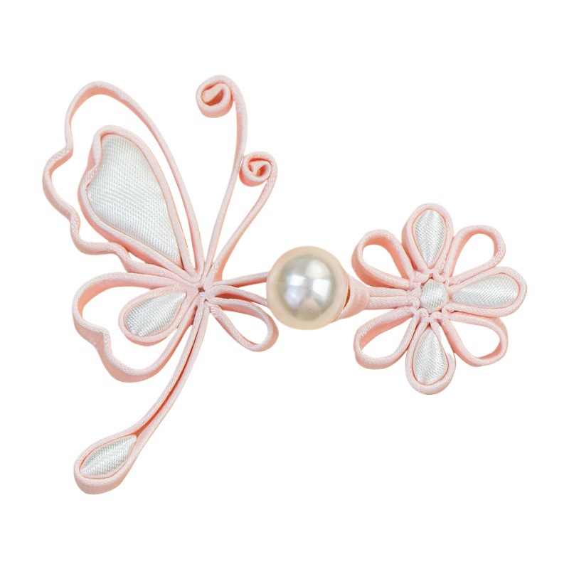 中国の蛙留めボタン、蝶と花のパールボタン、チャイナドレス、漢 - Flower Frog Pin のレビューと価格