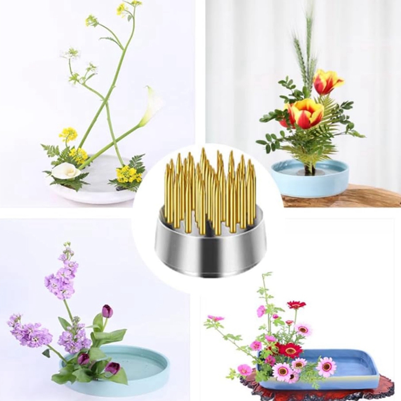 真ちゅう製の丸い花のサポート,12個の花のサポート,調整用の - Flower Frog Pin のレビューと価格