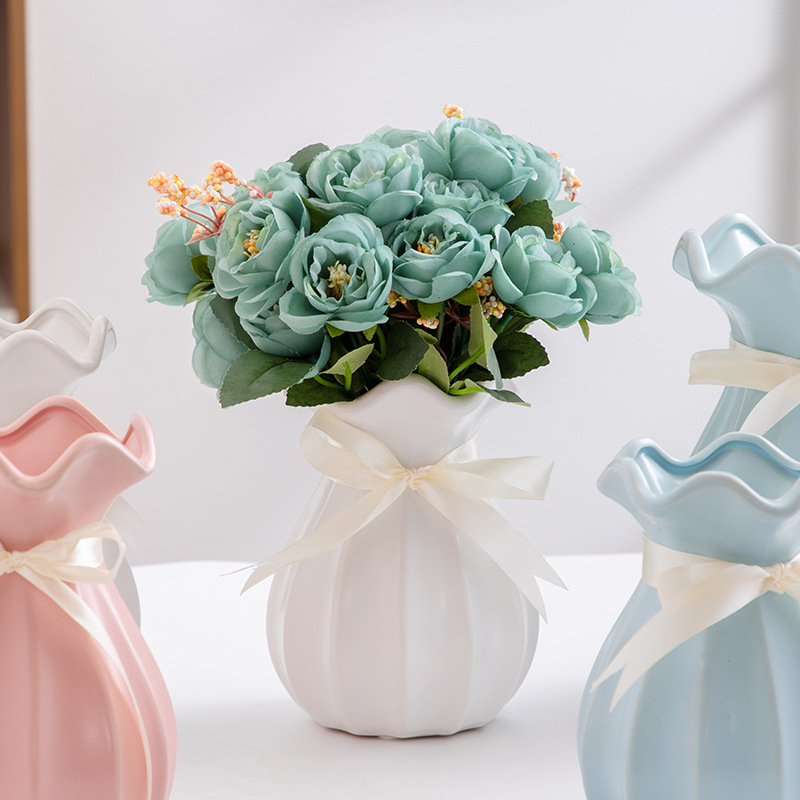 ミニマリスト北欧風セラミック花瓶、水を入れるタイプの花瓶、花 - Florist Supply Store のレビューと価格