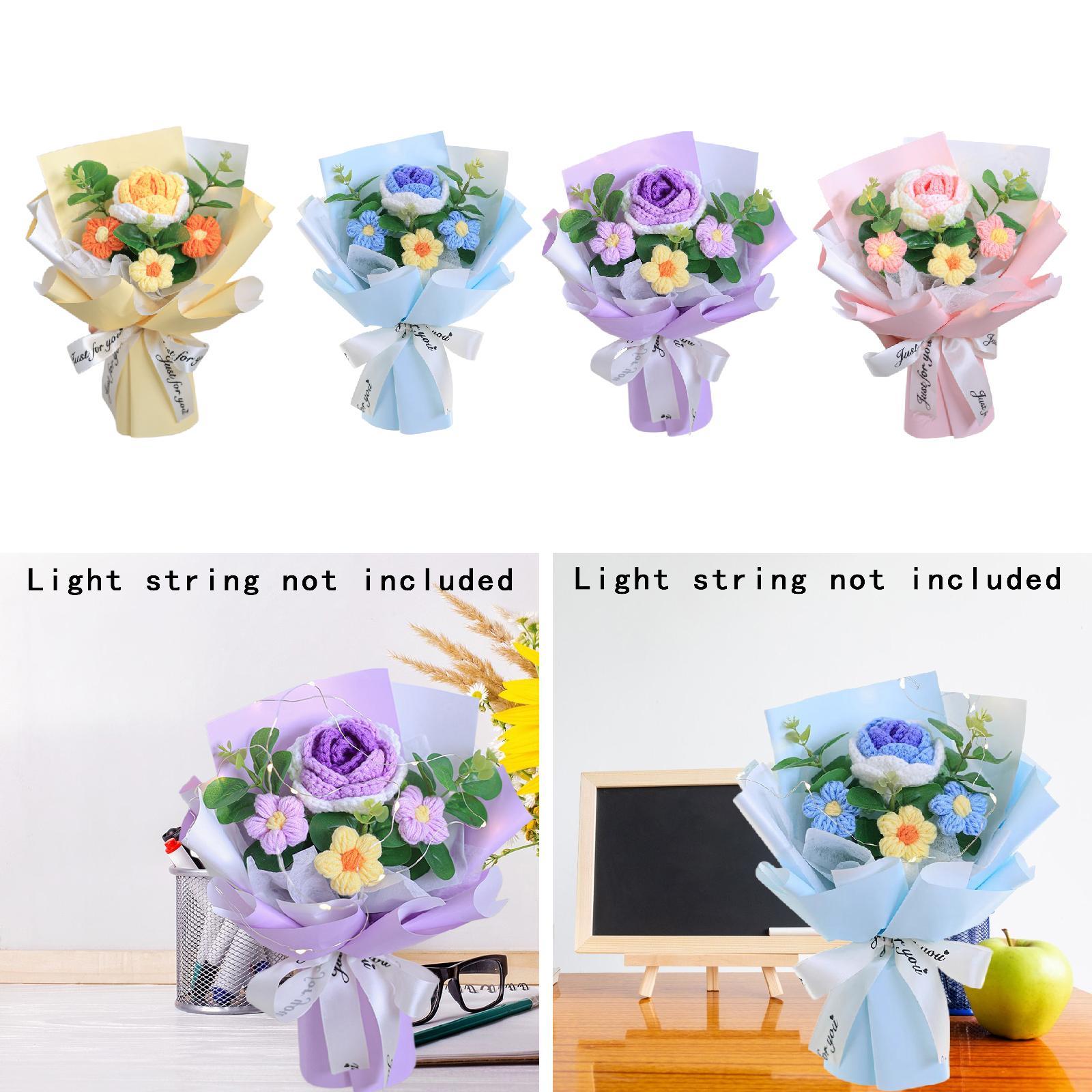かぎ針編みフラワーブーケ 人工ユーカリの葉 プリザーブドフラ - Eucalyptus Preserved のレビューと価格