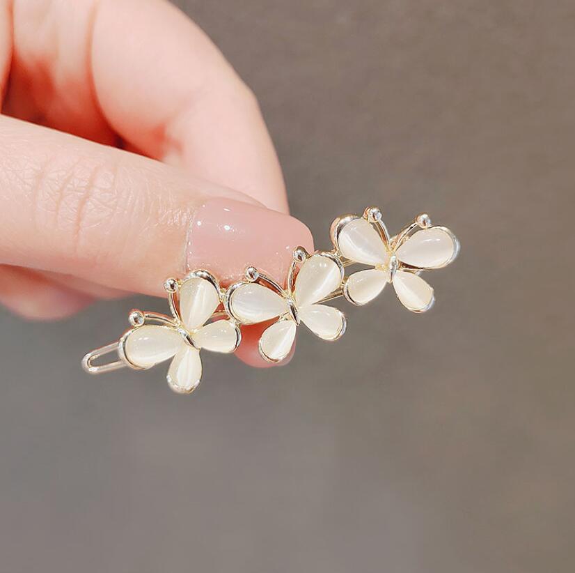 真珠のヘアピンカエルバックルヘアクリップクリスタルオパール蝶 - Flower Frog Pin のレビューと価格