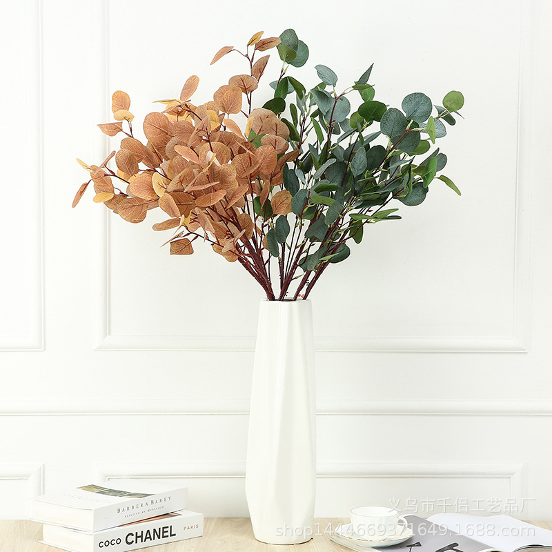 1 個人工ユーカリリンゴの葉の枝春秋フェイクグリーンステム  - Eucalyptus Preserved のレビューと価格