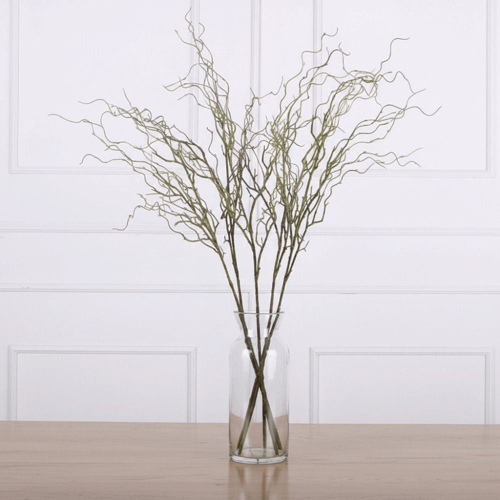 長さ120cmの人工柳の枝、4股の柔らかい質感の人工小枝、カ - Branch Curly Willow のレビューと価格
